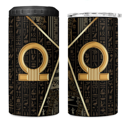 Egypt Shen Ring 4 in 1 Can Cooler Tumbler Ancient Mythology Eternally Protecting