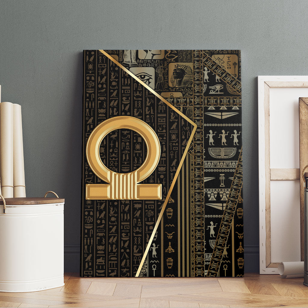 Egypt Shen Ring Canvas Wall Art Ancient Mythology Eternally Protecting