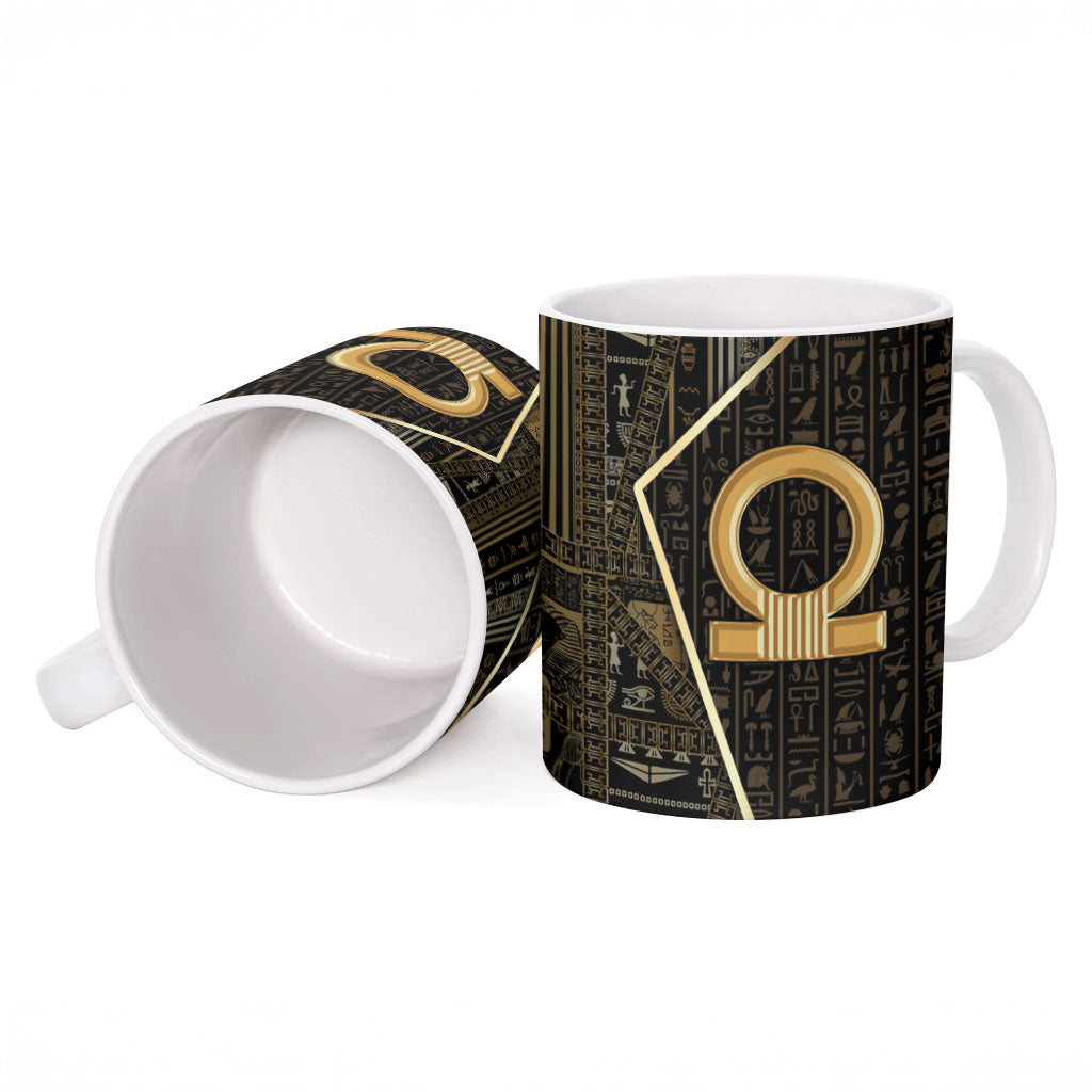 Egypt Shen Ring Ceramic Mug Ancient Mythology Eternally Protecting