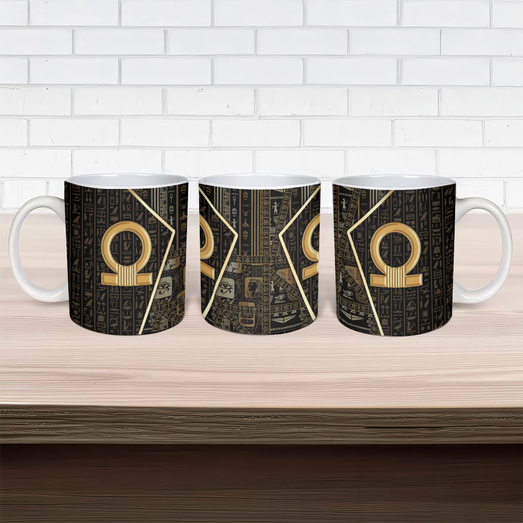 Egypt Shen Ring Ceramic Mug Ancient Mythology Eternally Protecting