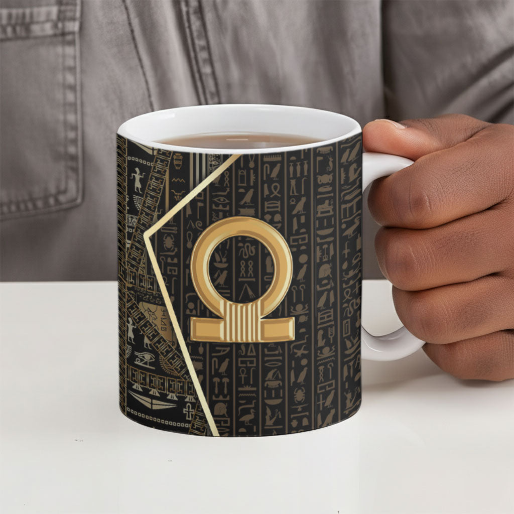 Egypt Shen Ring Ceramic Mug Ancient Mythology Eternally Protecting