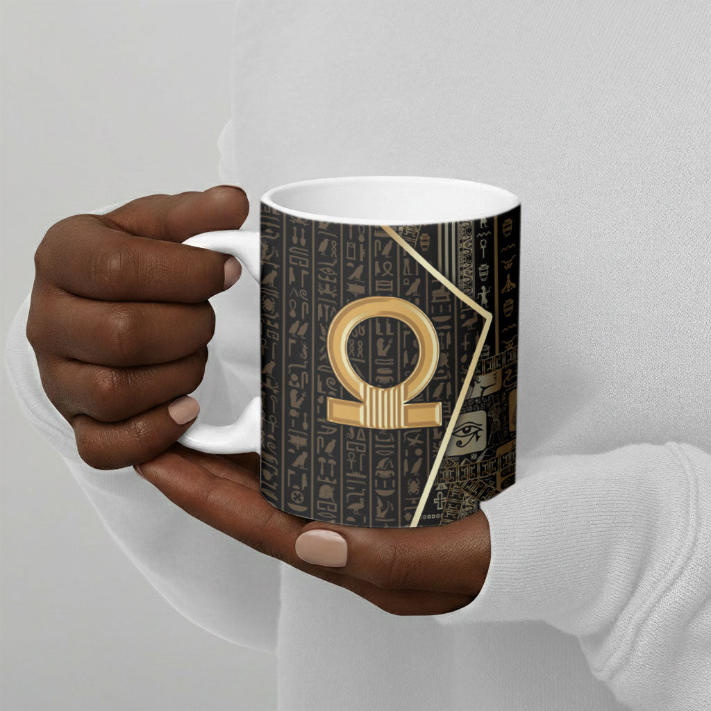 Egypt Shen Ring Ceramic Mug Ancient Mythology Eternally Protecting
