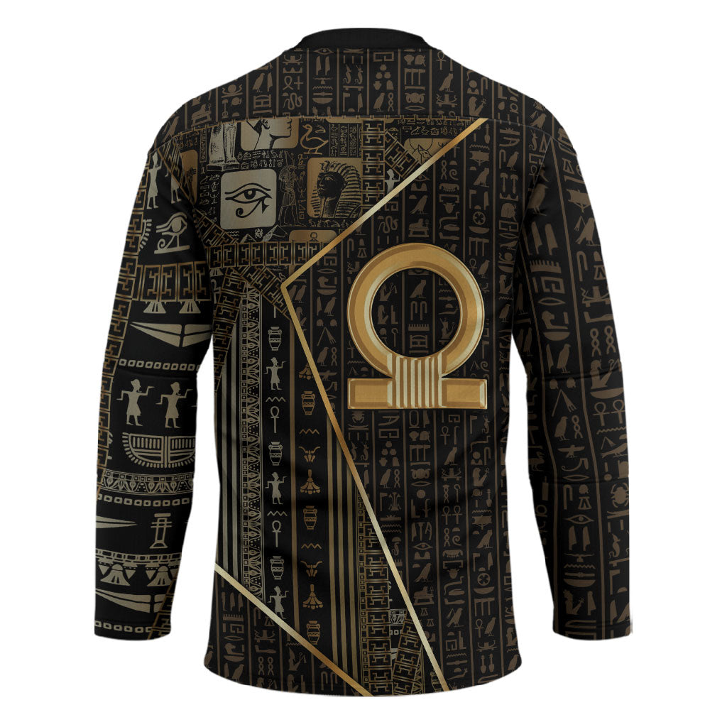 Egypt Shen Ring Hockey Jersey Ancient Mythology Eternally Protecting