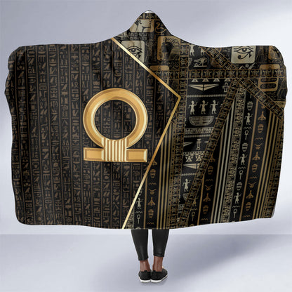 Egypt Shen Ring Hooded Blanket Ancient Mythology Eternally Protecting