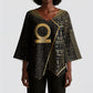 Egypt Shen Ring Kimono Sleeve Blouse Ancient Mythology Eternally Protecting
