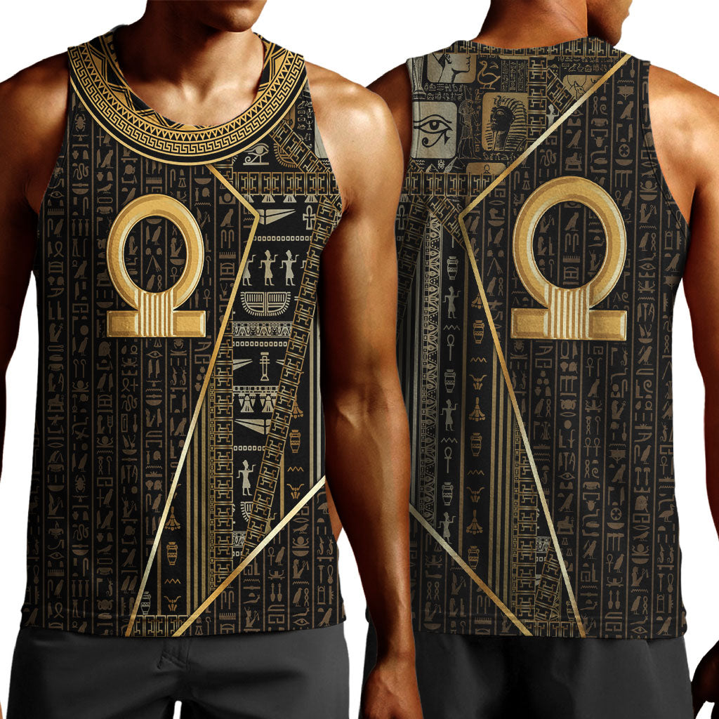 Egypt Shen Ring Men Tank Top Ancient Mythology Eternally Protecting