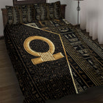 Egypt Shen Ring Quilt Bed Set Ancient Mythology Eternally Protecting