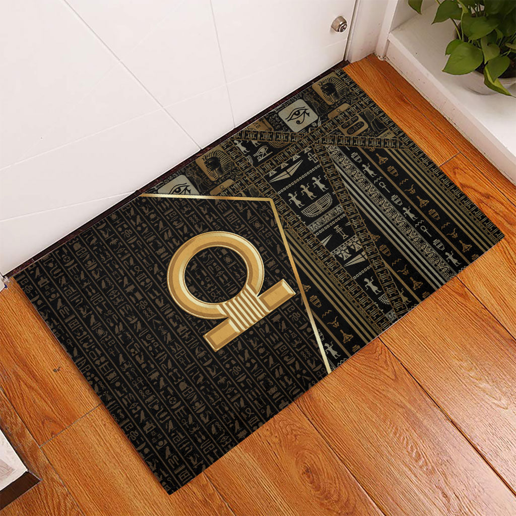 Egypt Shen Ring Rubber Doormat Ancient Mythology Eternally Protecting