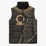 Egypt Shen Ring Sleeveless Puffer Jacket Ancient Mythology Eternally Protecting