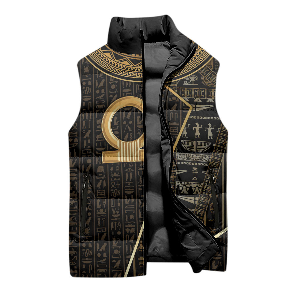 Egypt Shen Ring Sleeveless Puffer Jacket Ancient Mythology Eternally Protecting