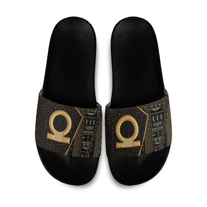 Egypt Shen Ring Slide Sandals Ancient Mythology Eternally Protecting