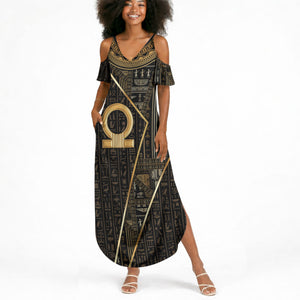 Egypt Shen Ring Summer Maxi Dress Ancient Mythology Eternally Protecting