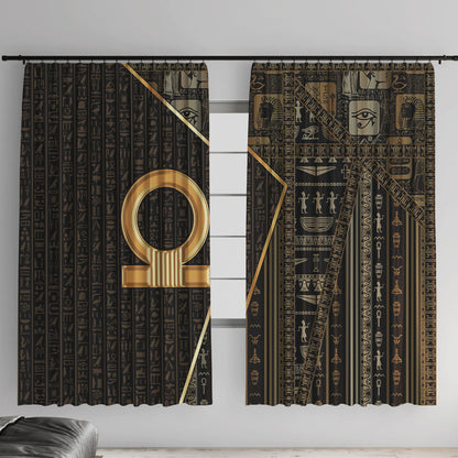 Egypt Shen Ring Window Curtain Ancient Mythology Eternally Protecting