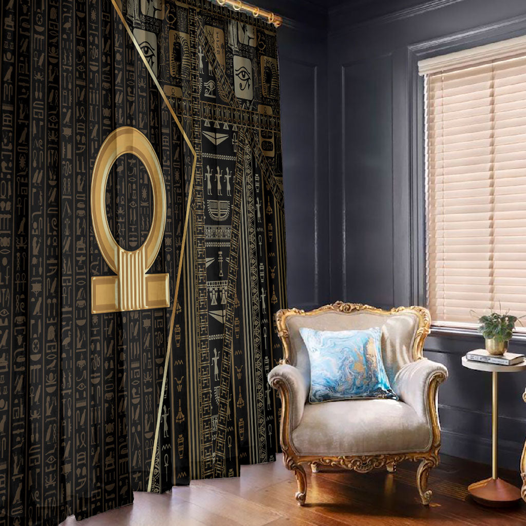Egypt Shen Ring Window Curtain Ancient Mythology Eternally Protecting