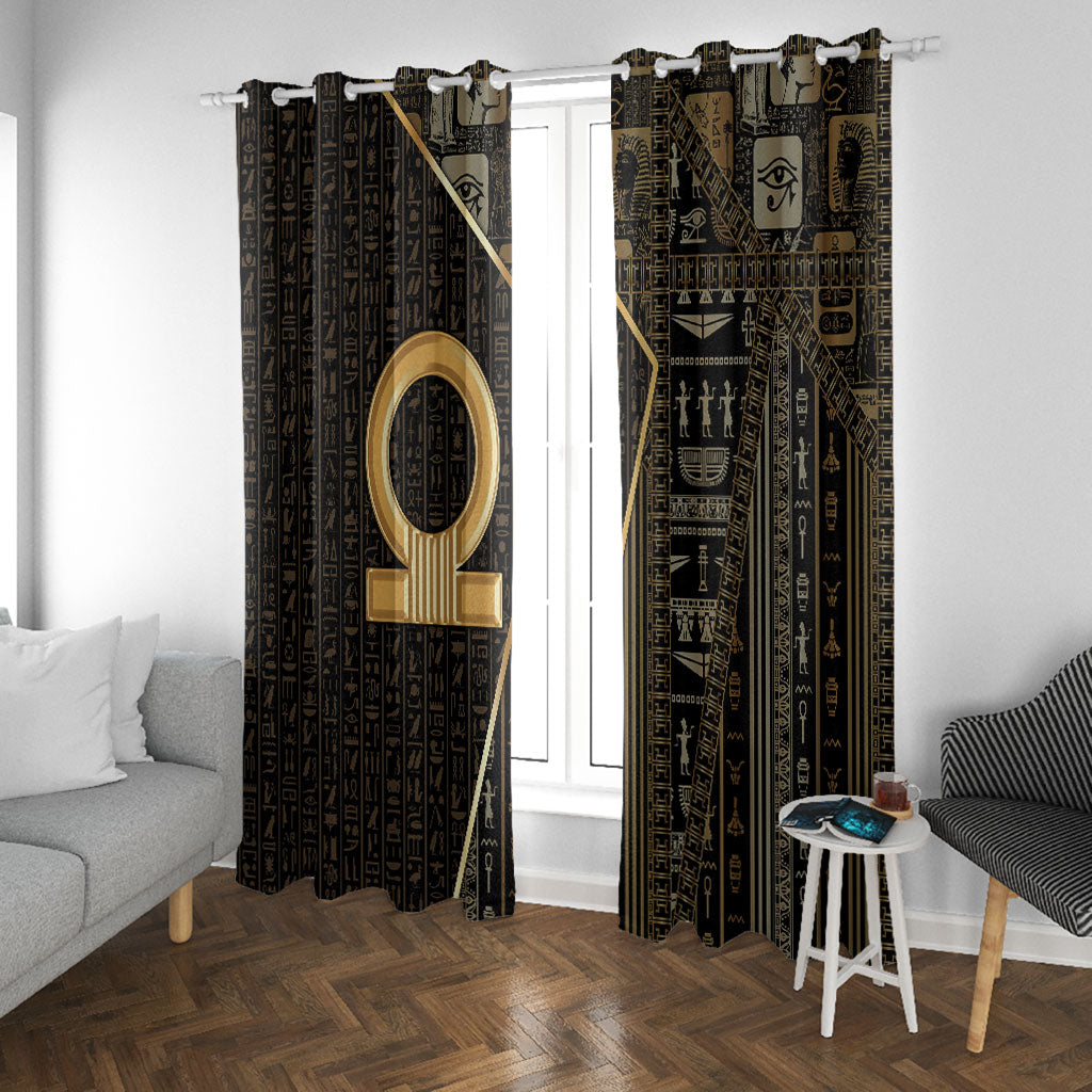 Egypt Shen Ring Window Curtain Ancient Mythology Eternally Protecting