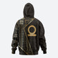 Egypt Shen Ring Zip Hoodie Ancient Mythology Eternally Protecting