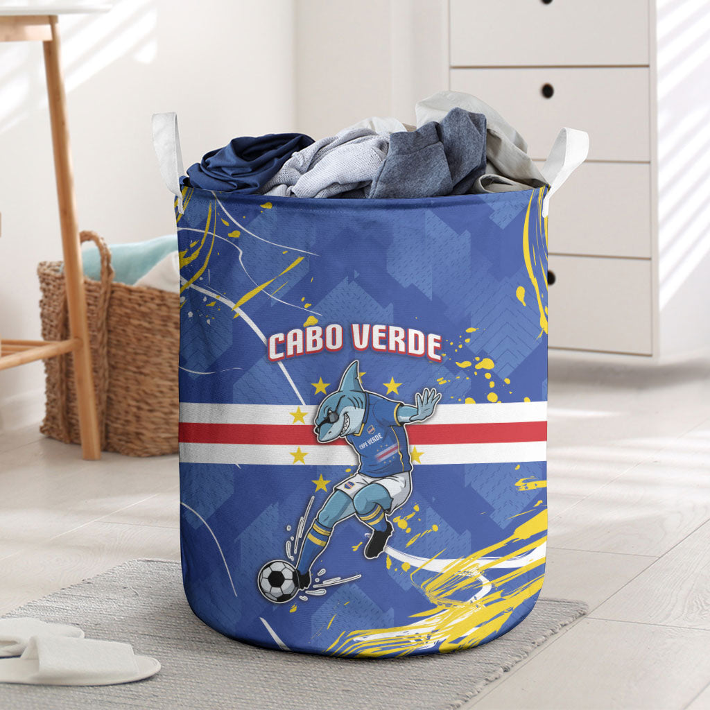 Cape Verde Laundry Basket Blue Shark National Flag