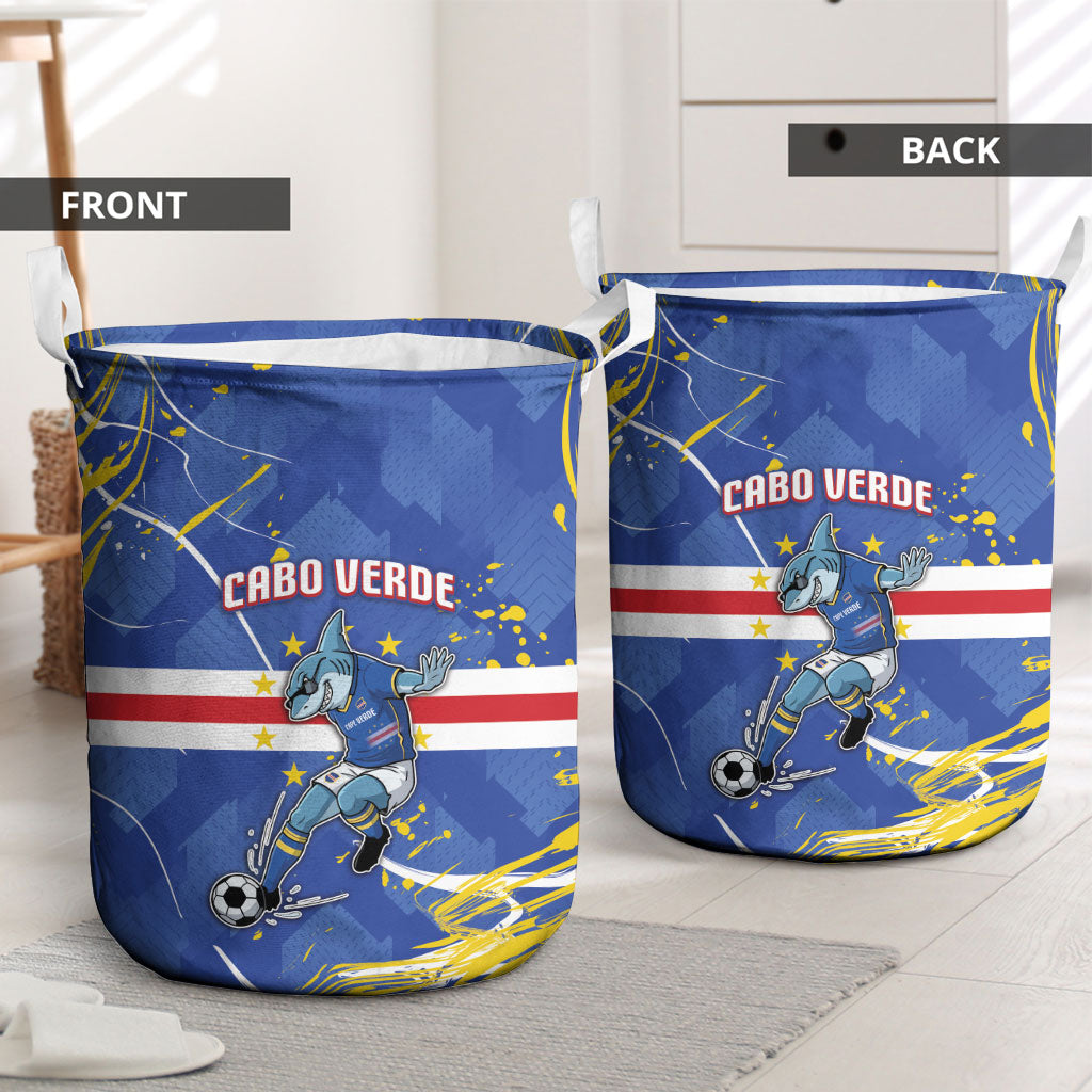 Cape Verde Laundry Basket Blue Shark National Flag