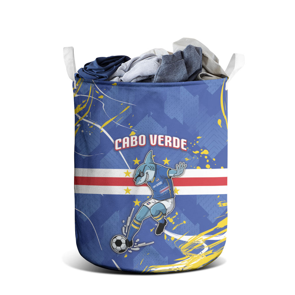 Cape Verde Laundry Basket Blue Shark National Flag