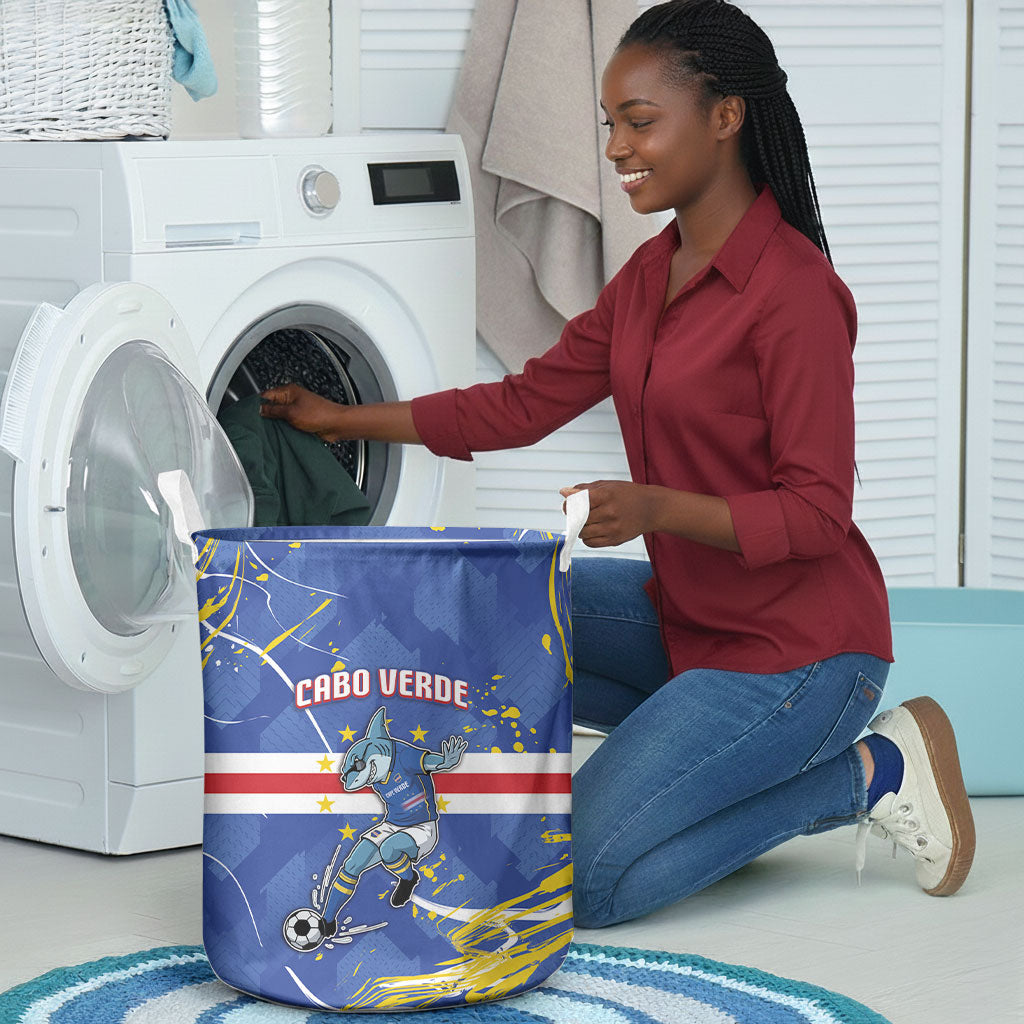 Cape Verde Laundry Basket Blue Shark National Flag