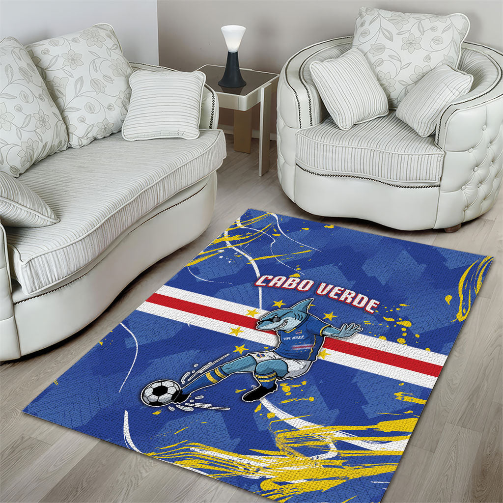 Cape Verde Area Rug Blue Shark National Flag