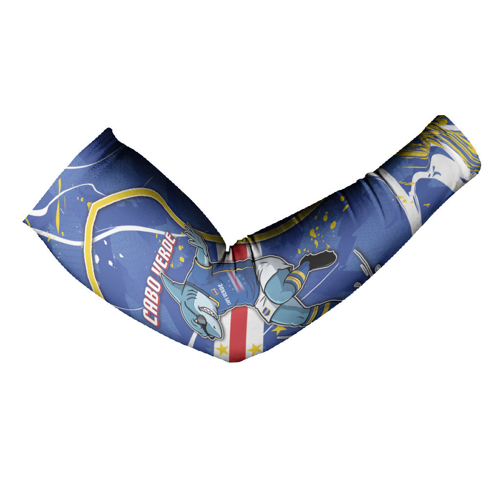 Custom Cape Verde Arm Sleeves Blue Shark National Flag