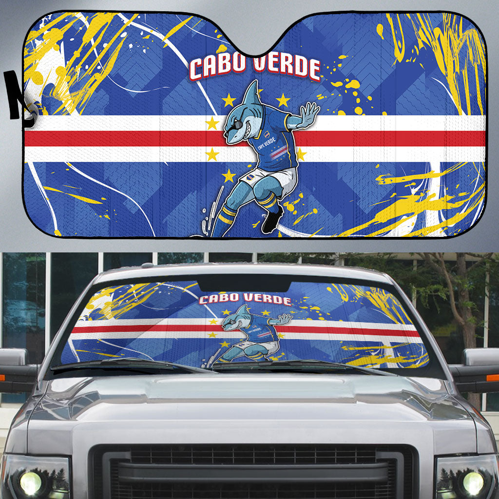 Cape Verde Auto Sun Shade Blue Shark National Flag