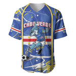 Custom Cape Verde Baseball Jersey Blue Shark National Flag