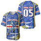 Custom Cape Verde Baseball Jersey Blue Shark National Flag