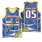 Custom Cape Verde Basketball Jersey Blue Shark National Flag