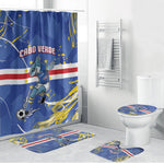 Cape Verde Bathroom Set Blue Shark National Flag
