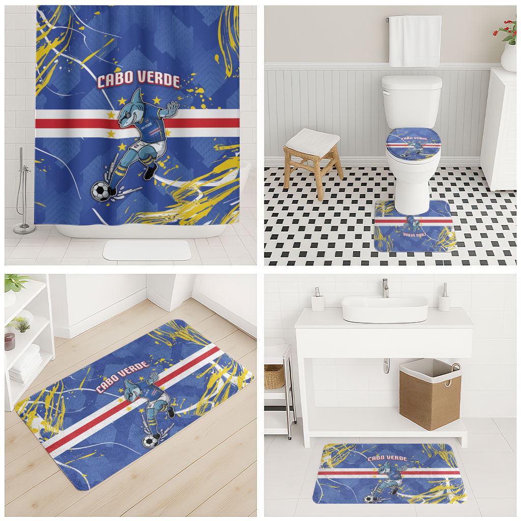 Cape Verde Bathroom Set Blue Shark National Flag