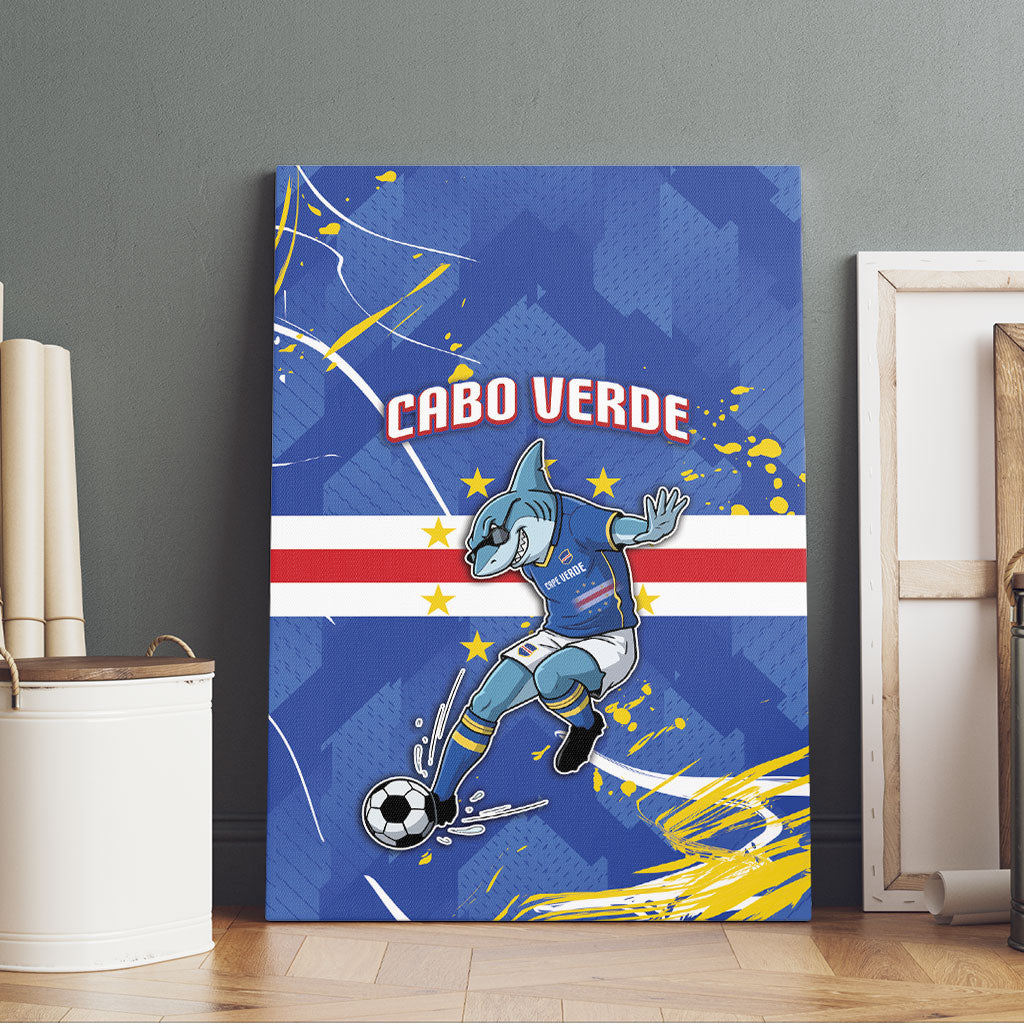 Cape Verde Canvas Wall Art Blue Shark National Flag
