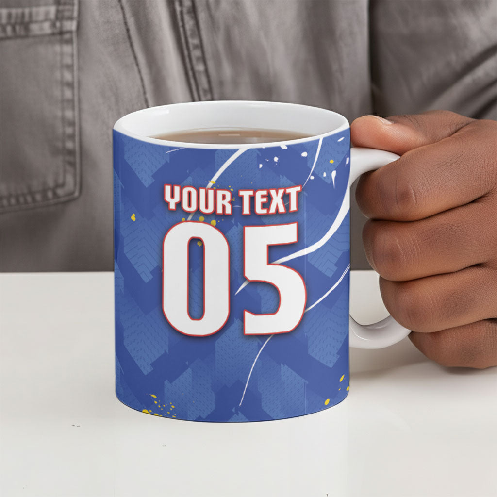 Custom Cape Verde Ceramic Mug Blue Shark National Flag