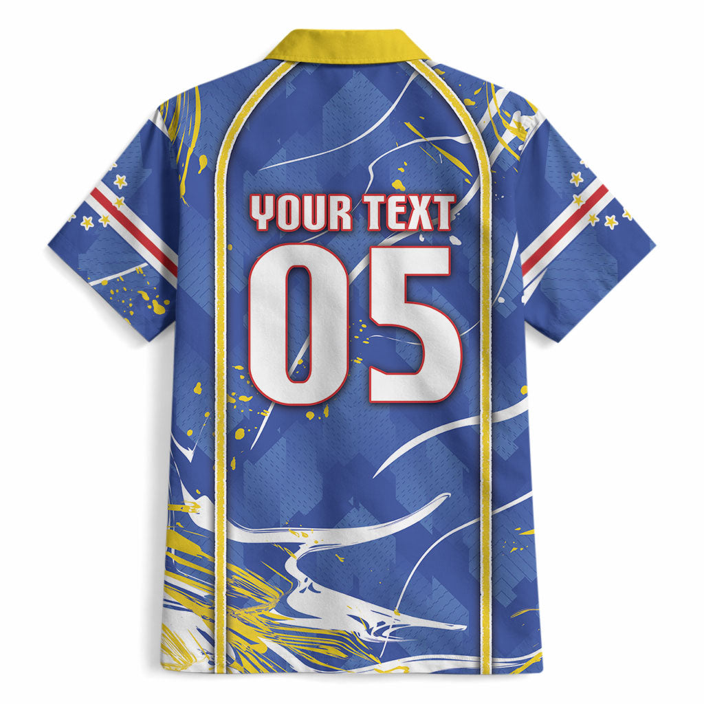 Custom Cape Verde Hawaiian Shirt Blue Shark National Flag
