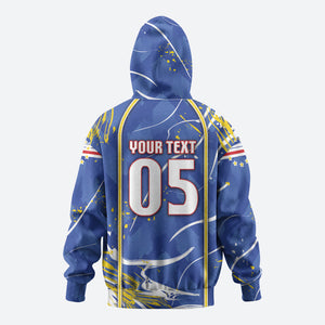 Custom Cape Verde Hoodie Blue Shark National Flag