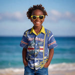 Custom Cape Verde Kid Hawaiian Shirt Blue Shark National Flag