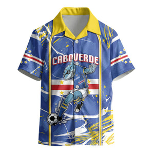Custom Cape Verde Kid Hawaiian Shirt Blue Shark National Flag