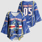 Custom Cape Verde Kimono Sleeve Blouse Blue Shark National Flag