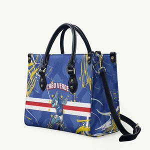 Cape Verde Leather Bag Blue Shark National Flag