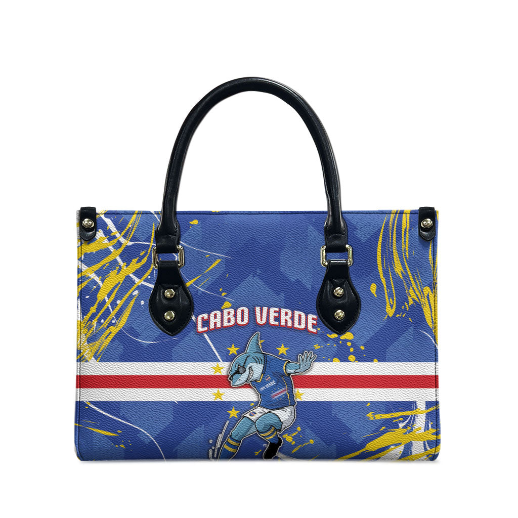 Cape Verde Leather Bag Blue Shark National Flag