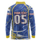 Custom Cape Verde Long Sleeve Polo Shirt Blue Shark National Flag