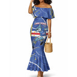 Custom Cape Verde Mermaid Dress Blue Shark National Flag