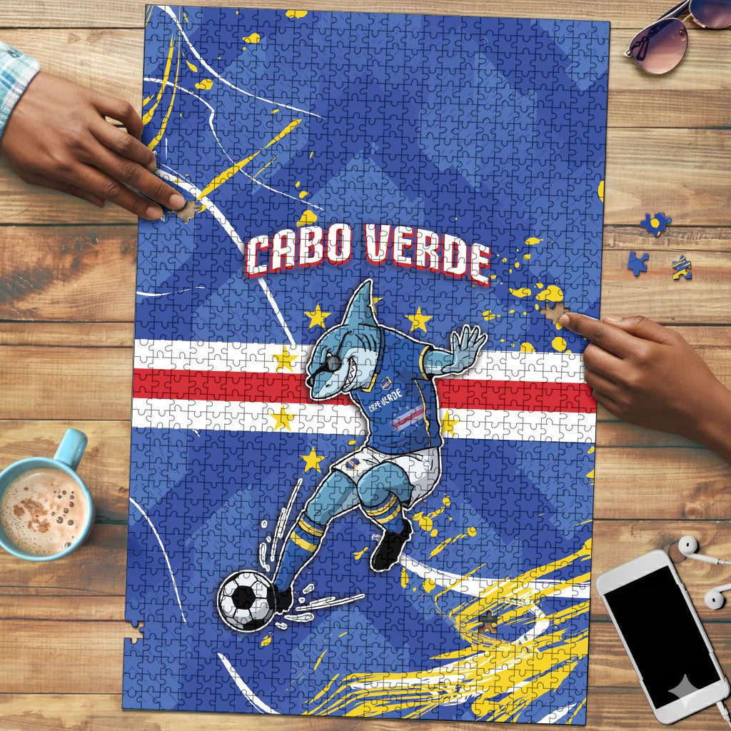 Cape Verde Puzzle Blue Shark National Flag