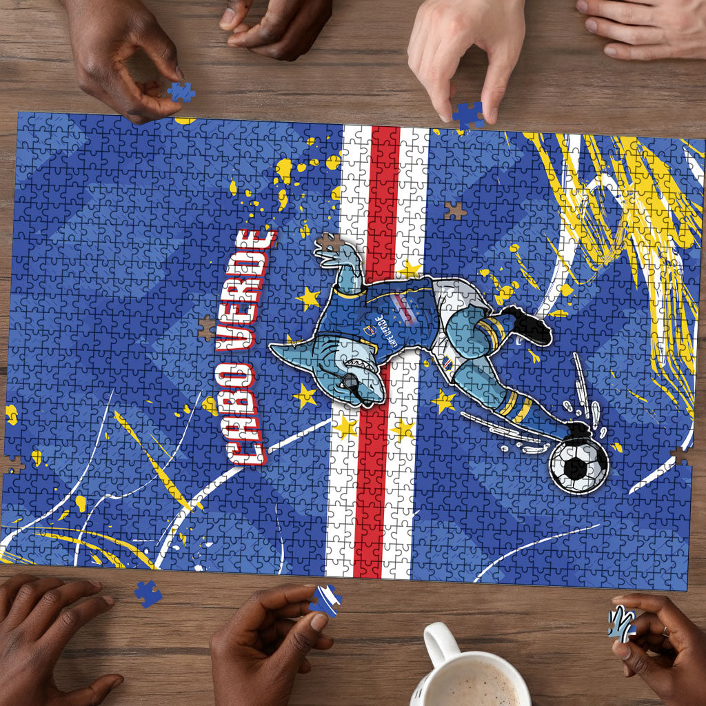 Cape Verde Puzzle Blue Shark National Flag