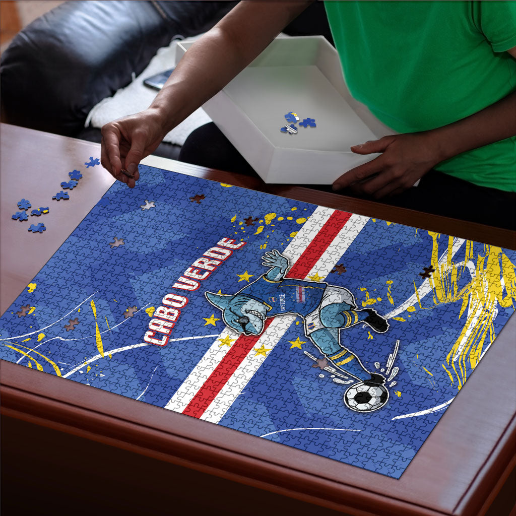 Cape Verde Puzzle Blue Shark National Flag