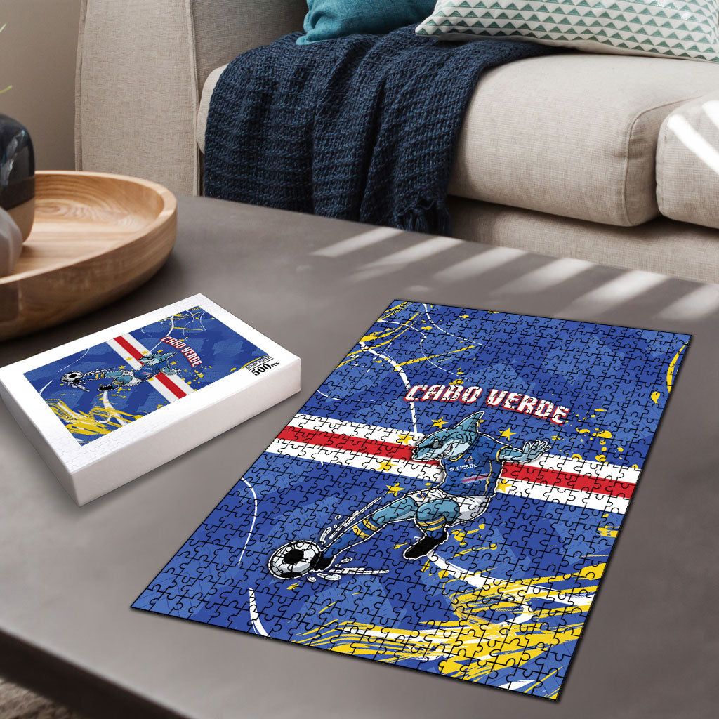 Cape Verde Puzzle Blue Shark National Flag