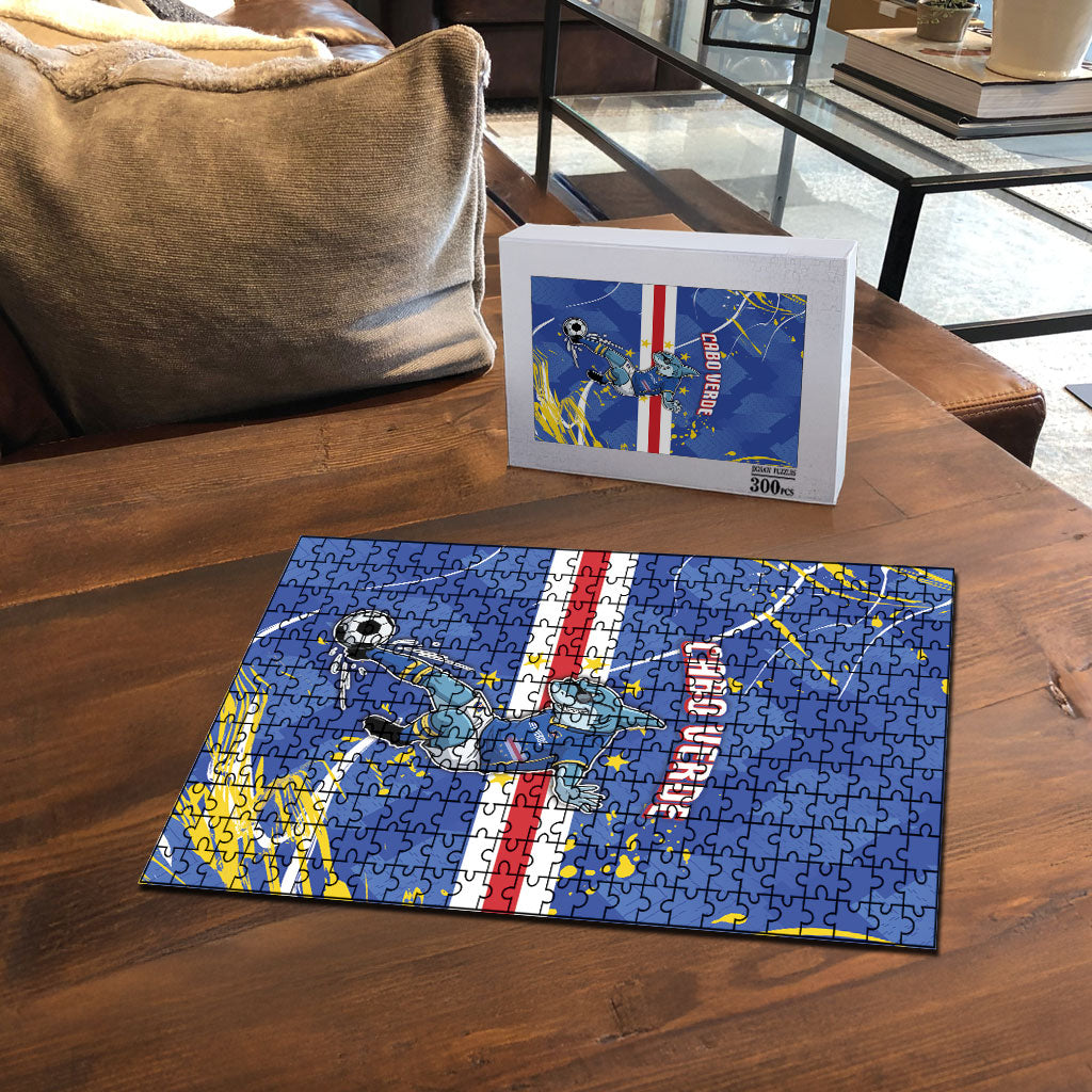 Cape Verde Puzzle Blue Shark National Flag