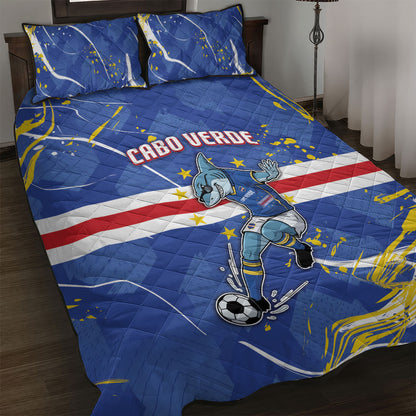 Cape Verde Quilt Bed Set Blue Shark National Flag