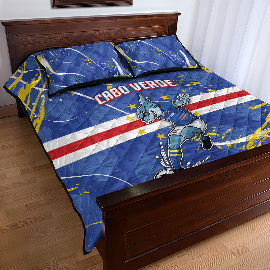 Cape Verde Quilt Bed Set Blue Shark National Flag